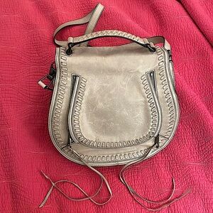 Rebecca Minkoff Dove Gray Leather Saddle Boho-style Bag
